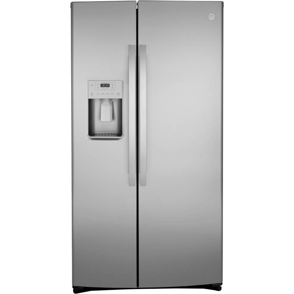 GE 25.1 Cu. Ft. Fingerprint Resistant Side-By-Side Refrigerator