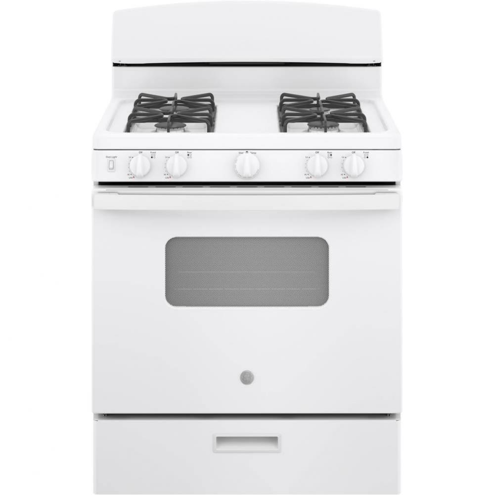 GE 30'' Free-Standing Front Control Gas Range