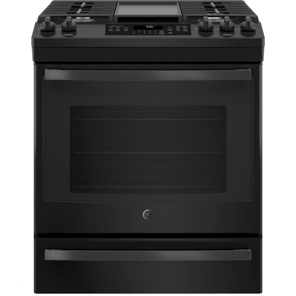 GE 30'' Slide-In Front-Control Convection Gas Range