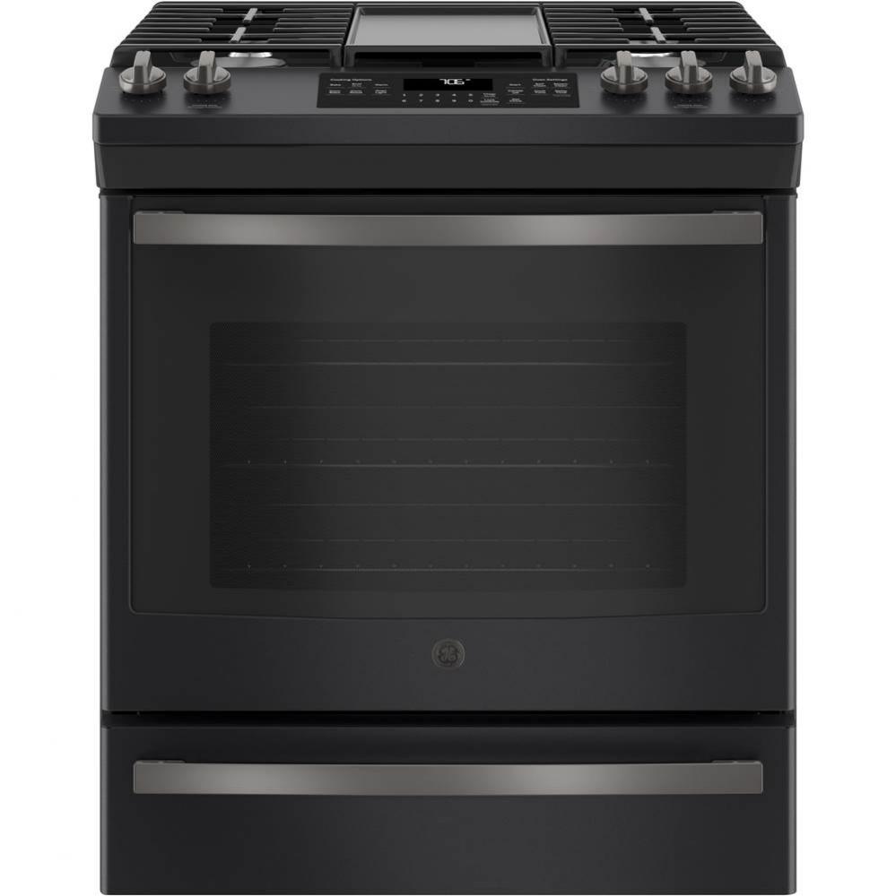 GE 30'' Slide-In Front-Control Convection Gas Range