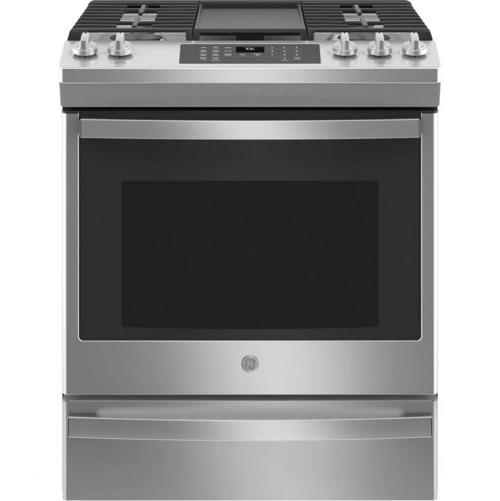 30'' Slide-In Front-Control Convection Gas Range with No Preheat Air Fry