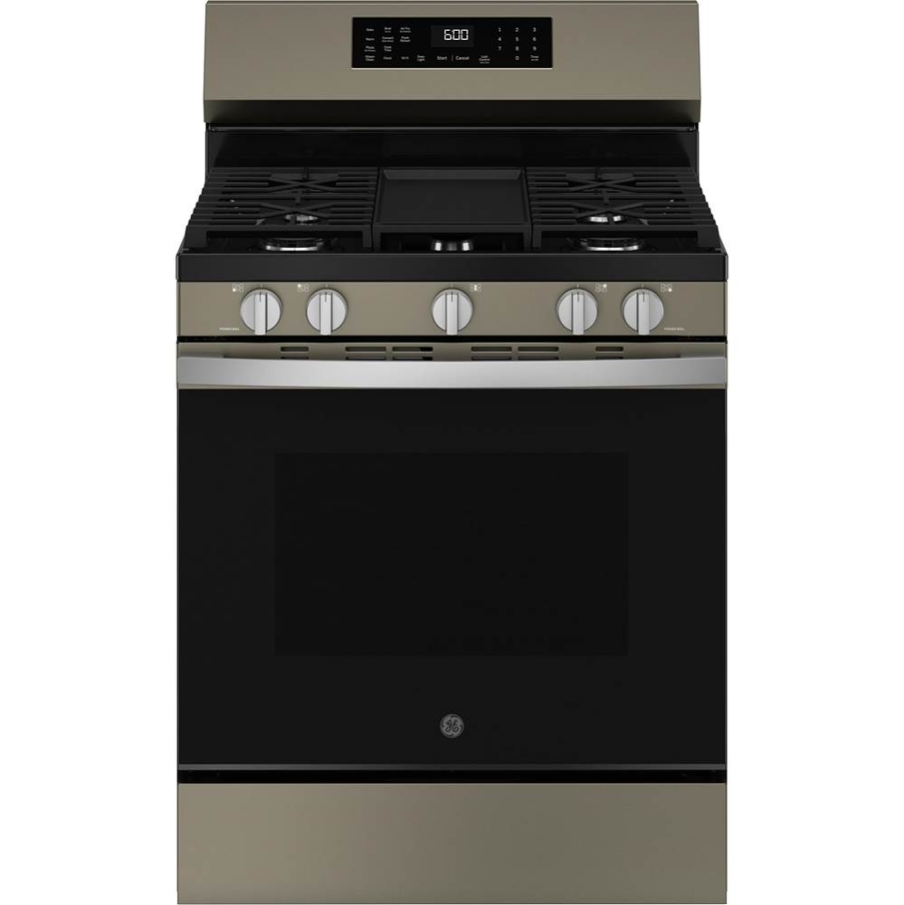 GE 30'' Free-Standing Gas Convection Range with No Preheat Air Fry and EasyWash Oven Tra