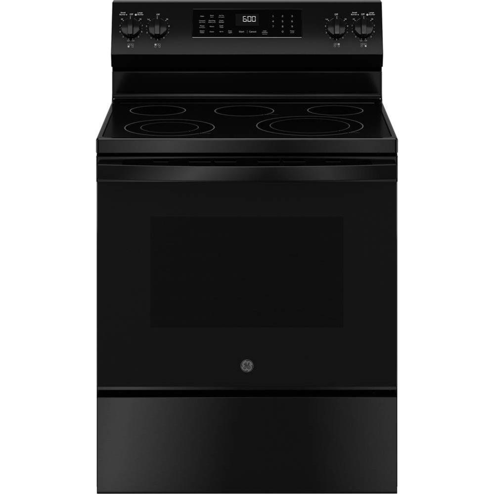 GE 30'' Free-Standing Electric Convection Range with No Preheat Air Fry and EasyWash Ove