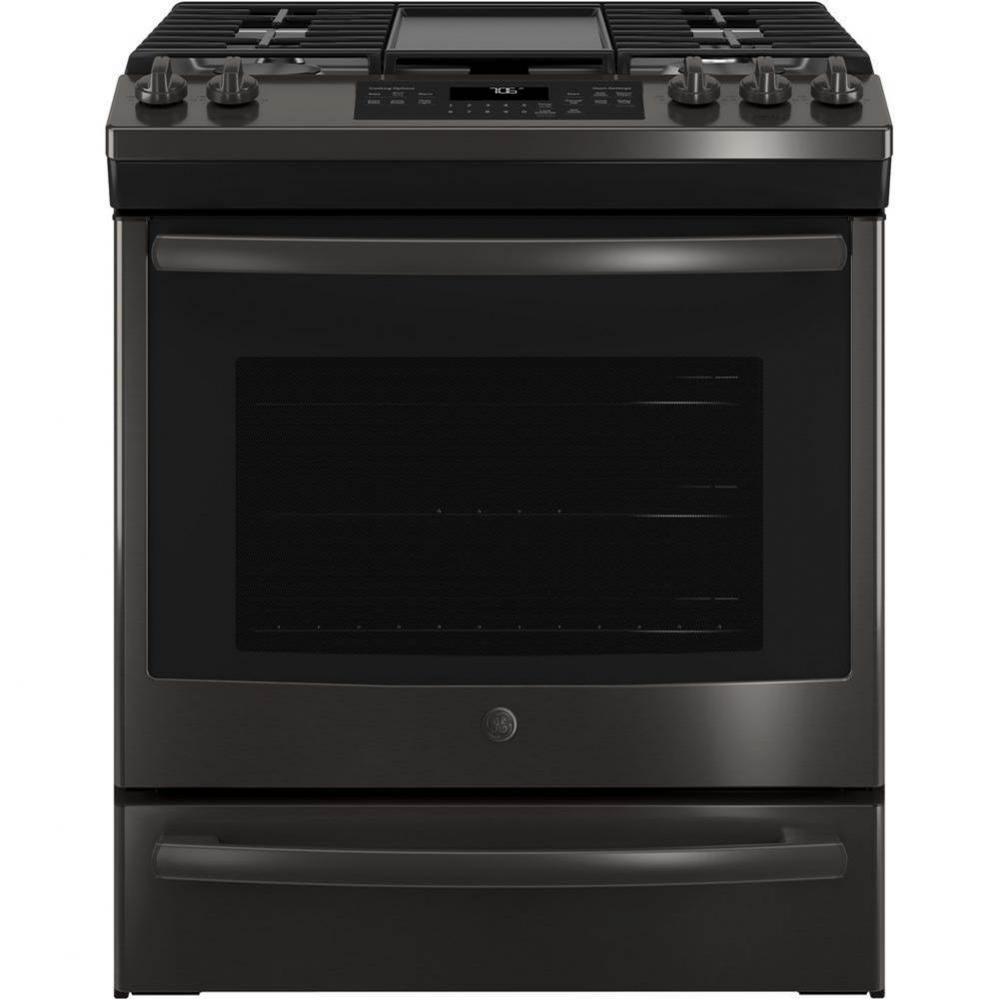 GE 30'' Slide-In Front-Control Convection Gas Range