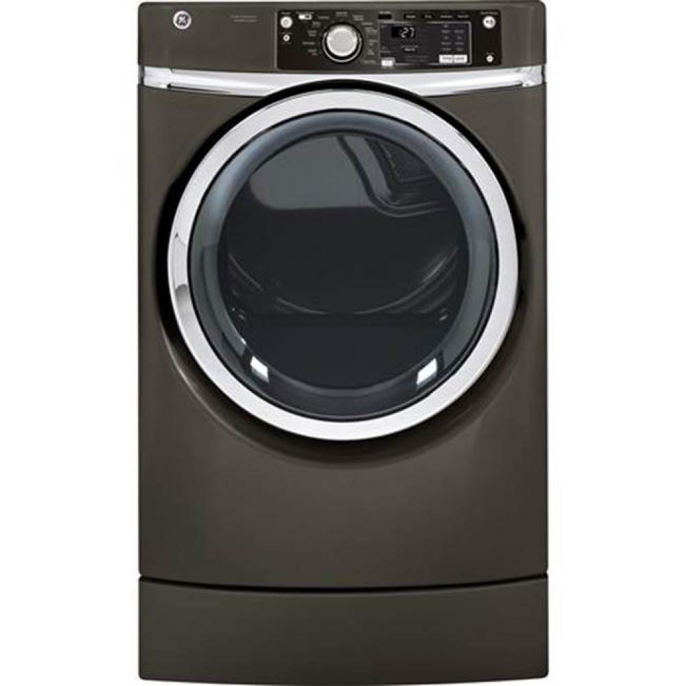 GE® 8.1 cu. ft. capacity RightHeight? Design Front Load electric dryer with