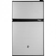 GE Appliances GDE03GLKLB - GE Double-Door Compact Refrigerator