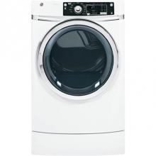 GE Appliances GFDR270EHWW - GE® 8.1 cu. ft. capacity RightHeight? Design Front Load electric dryer with