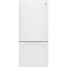 GE Appliances GDE21EGKWW - GE ENERGY STAR 21.0 Cu. Ft. Bottom-Freezer Refrigerator