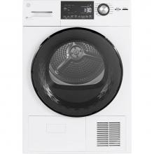 GE Appliances GFT14ESSMWW - GE 24'' 4.1 Cu.Ft. Front Load Ventless Condenser Electric Dryer with Stainless Steel Bas