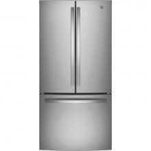 GE Appliances GWE19JSLSS - GE ENERGY STAR 18.6 Cu. Ft. Counter-Depth French-Door Refrigerator