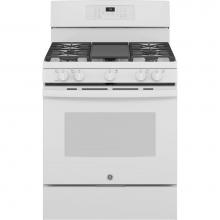 GE Appliances JGB735DPWW - 30'' Free-Standing Gas Convection Range with No Preheat Air Fry