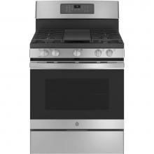 GE Appliances JGB735SPSS - 30'' Free-Standing Gas Convection Range with No Preheat Air Fry