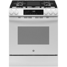 GE Appliances GGS600AVWW - GE 30'' Slide-In Front-Control Convection Gas Range with No Preheat Air Fry and EasyWash