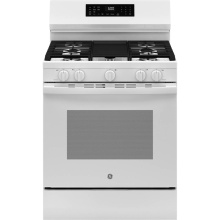 GE Appliances GGF600AVWW - GE 30'' Free-Standing Gas Convection Range with No Preheat Air Fry and EasyWash Oven Tra