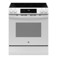 GE Appliances GRS600AVWW - GE 30'' Slide-In Electric Convection Range with No Preheat Air Fry and EasyWash Oven Tra