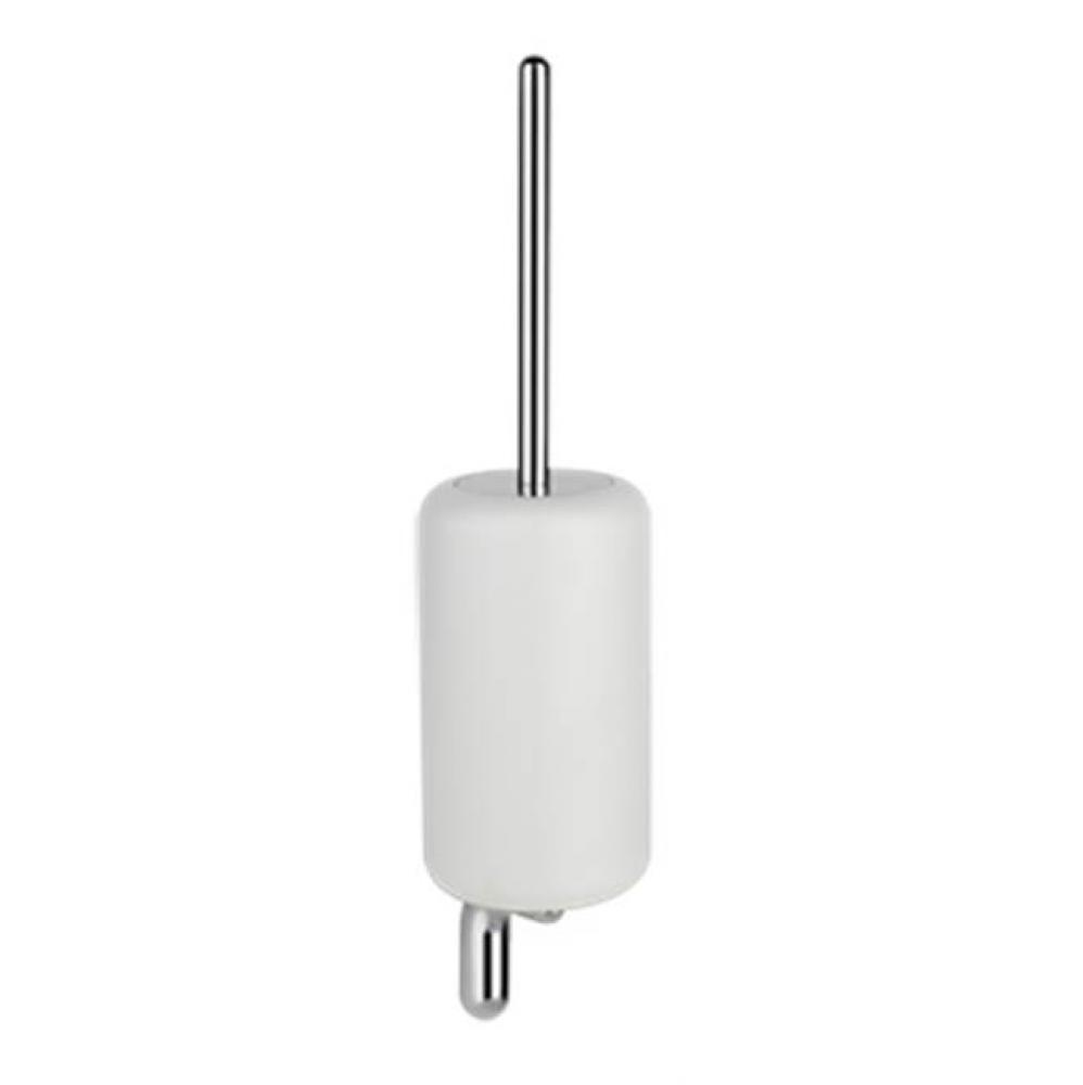 Wall-Mounted Ceramic Toilet Brush Holder - White Gres