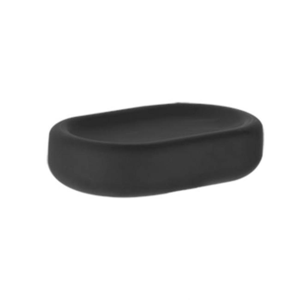Freestanding Ceramic Soap Dish - Black Gres