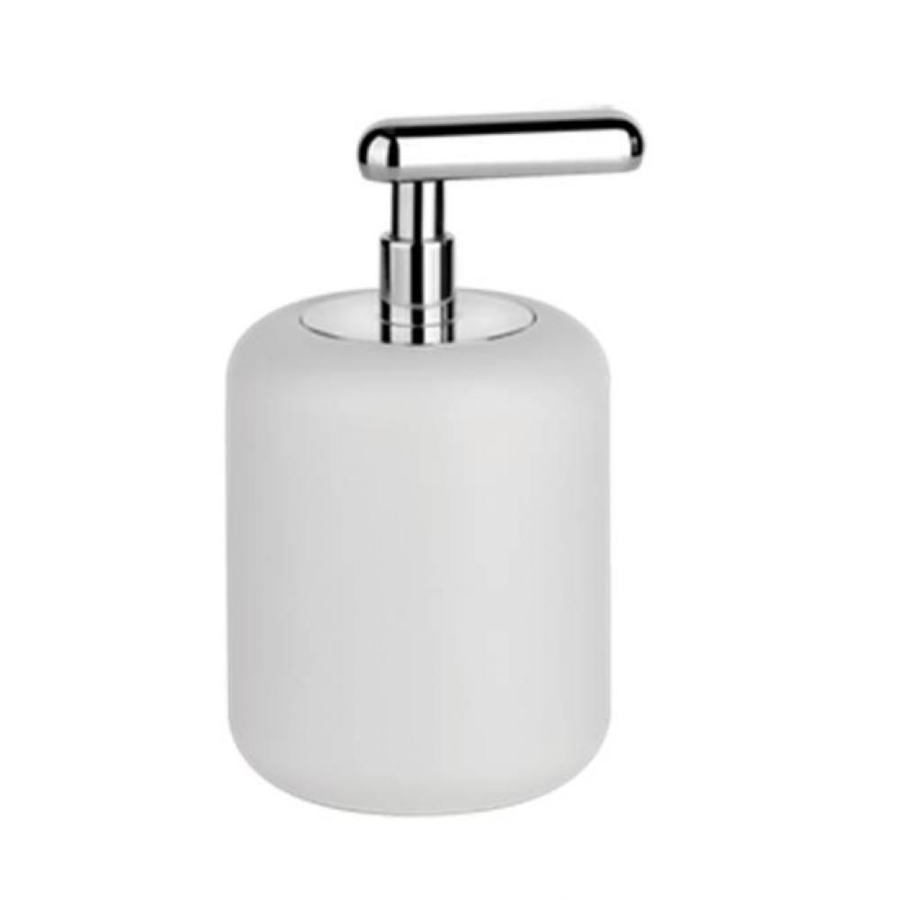 Freestanding Ceramic Liquid Soap Dispenser - White Gres