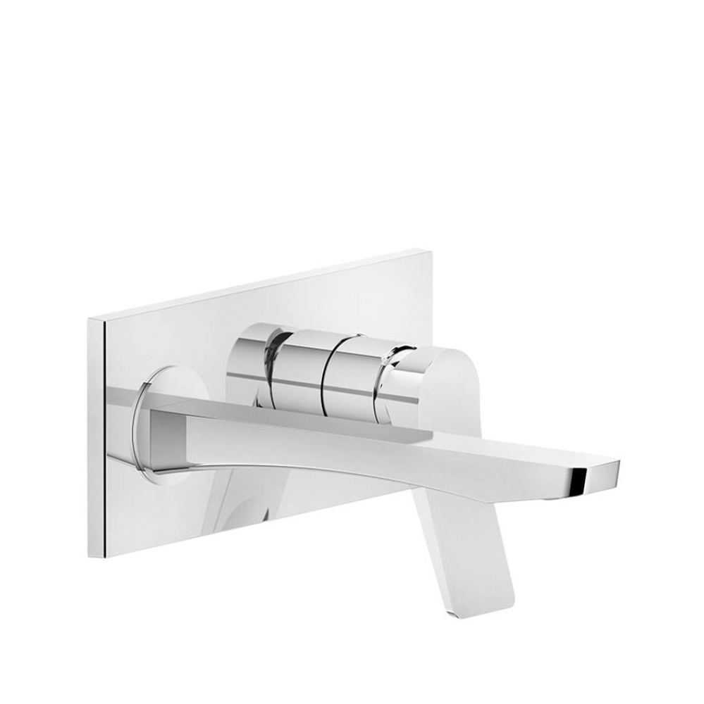 External parts wall-mounted mixer, medium spout, without waste