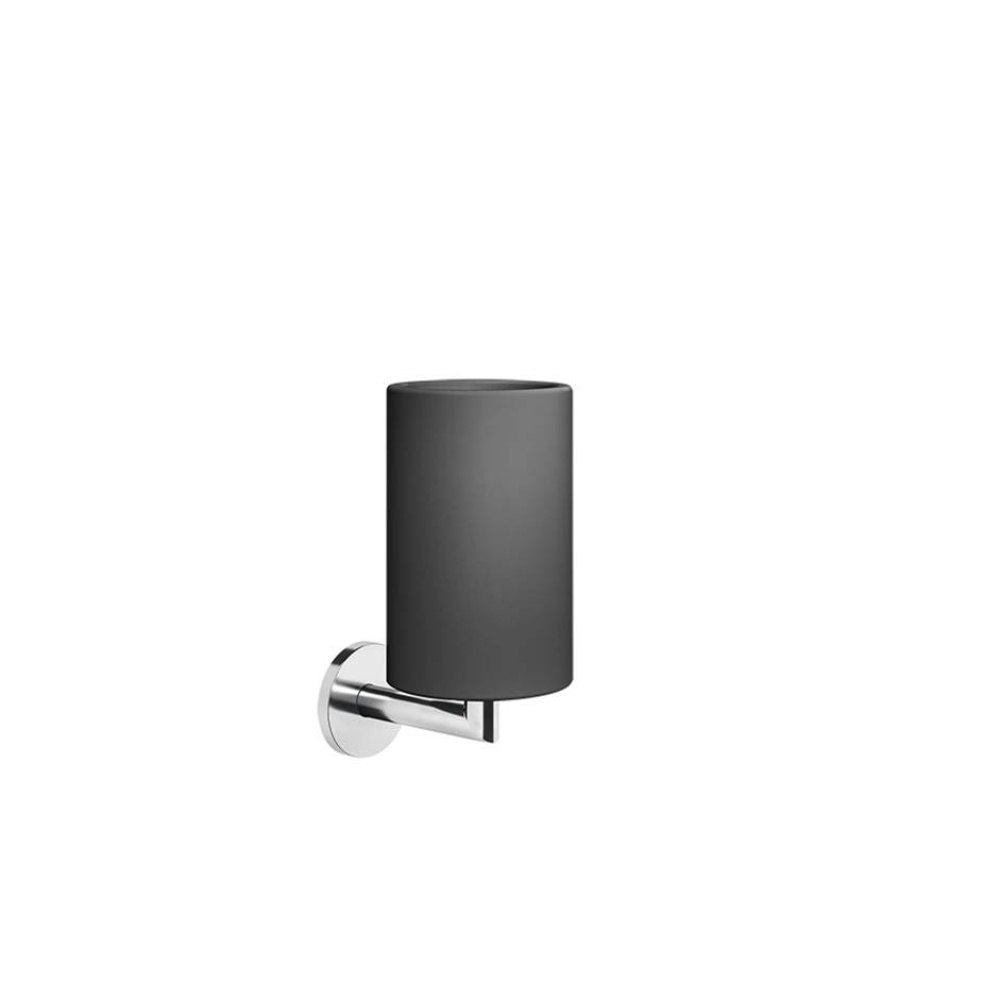 Wall-mounted black tumbler holder