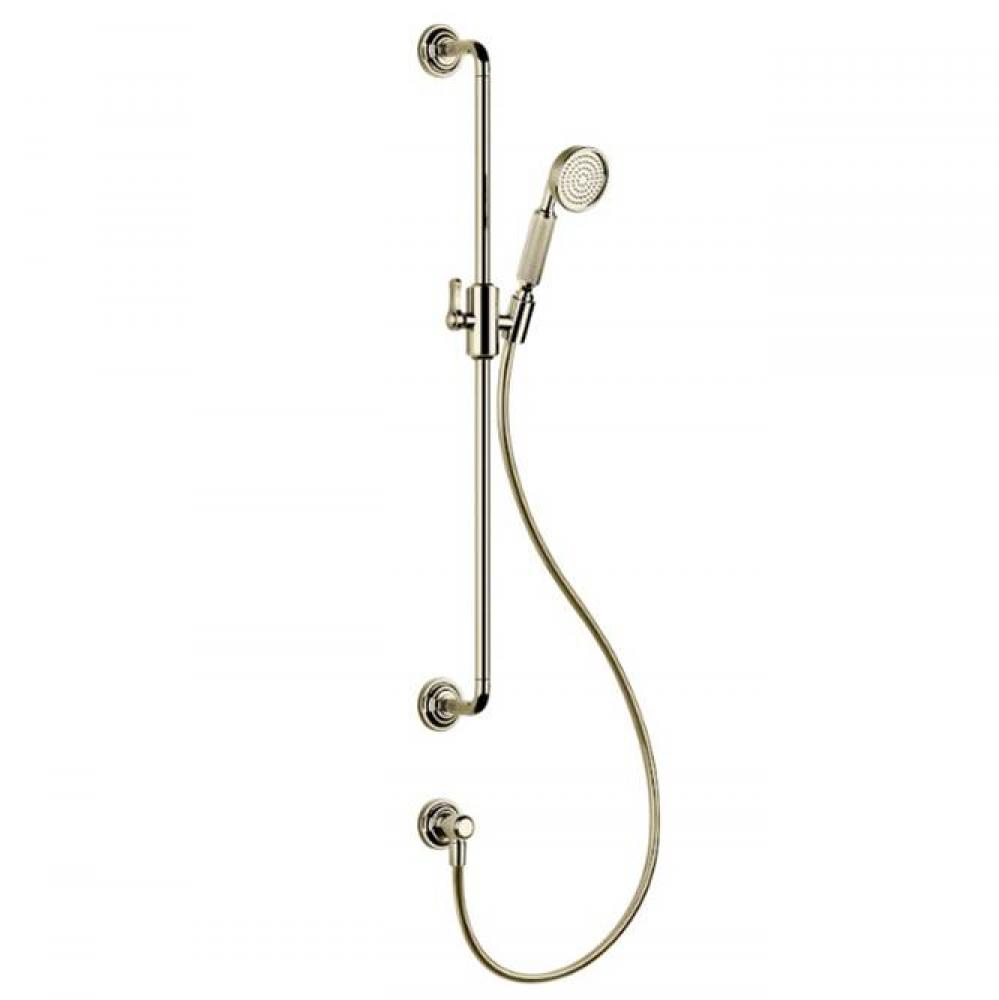 Handshower and adjustable sliding rail set