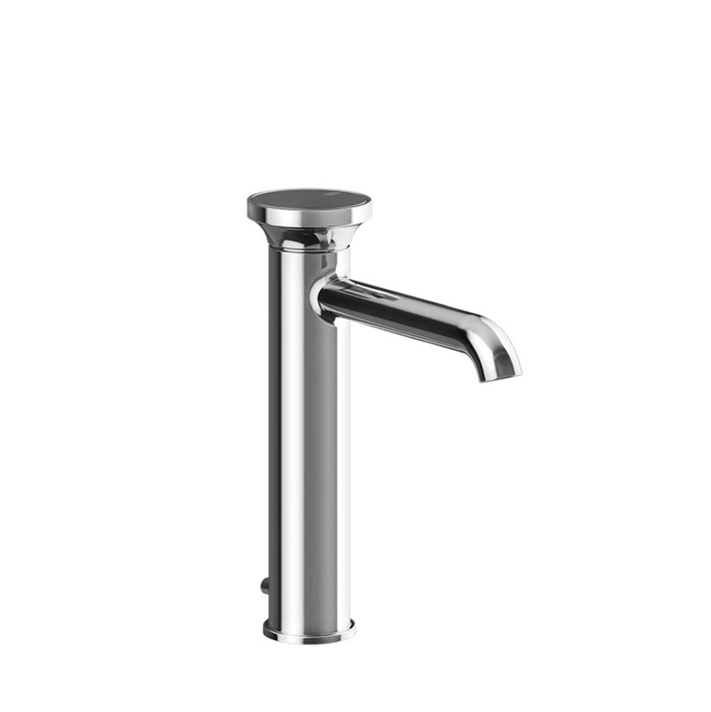 Medium single lever washbasin mixer with pop-up assembly.