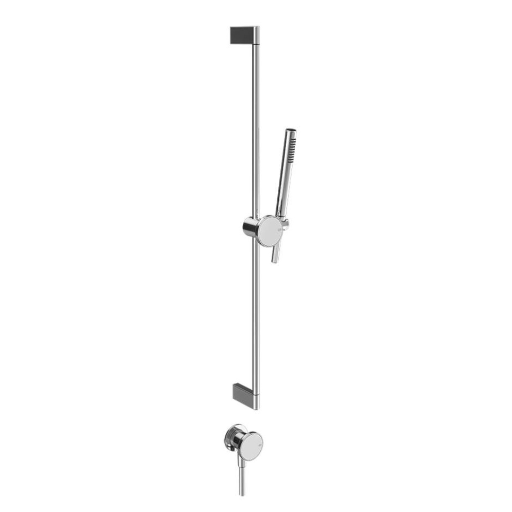Handshower and adjustable sliding rail set