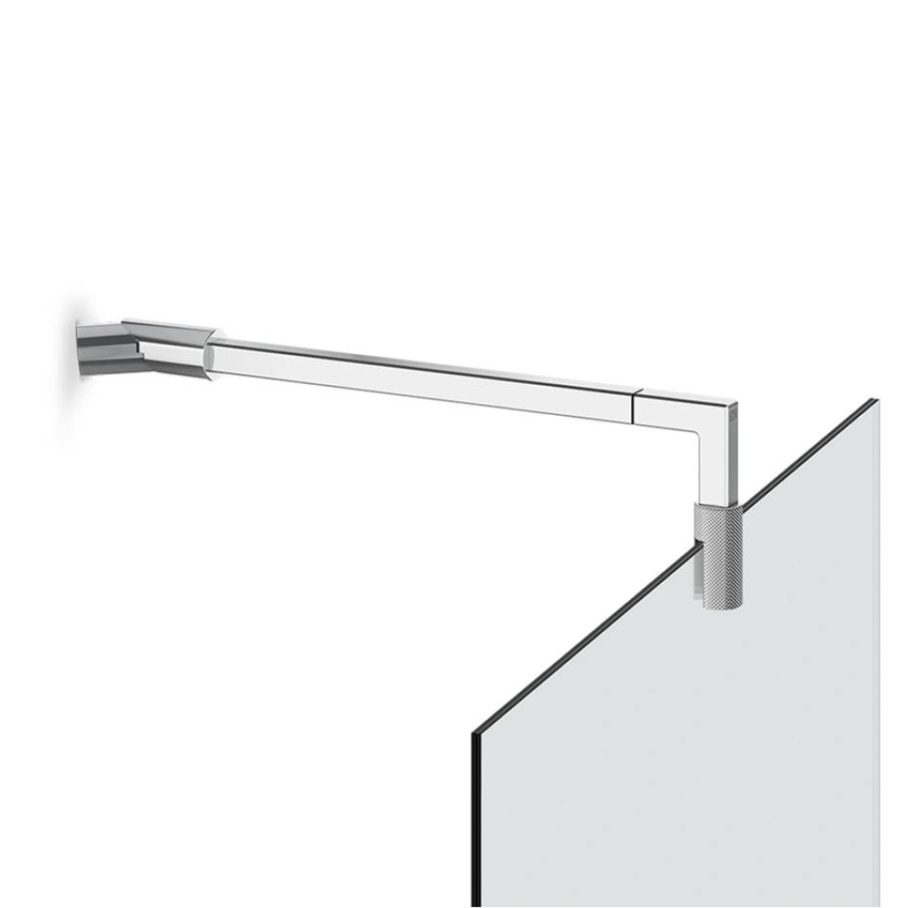 Stabilization arm for frameless shower enclosure. DIAMANTATO
