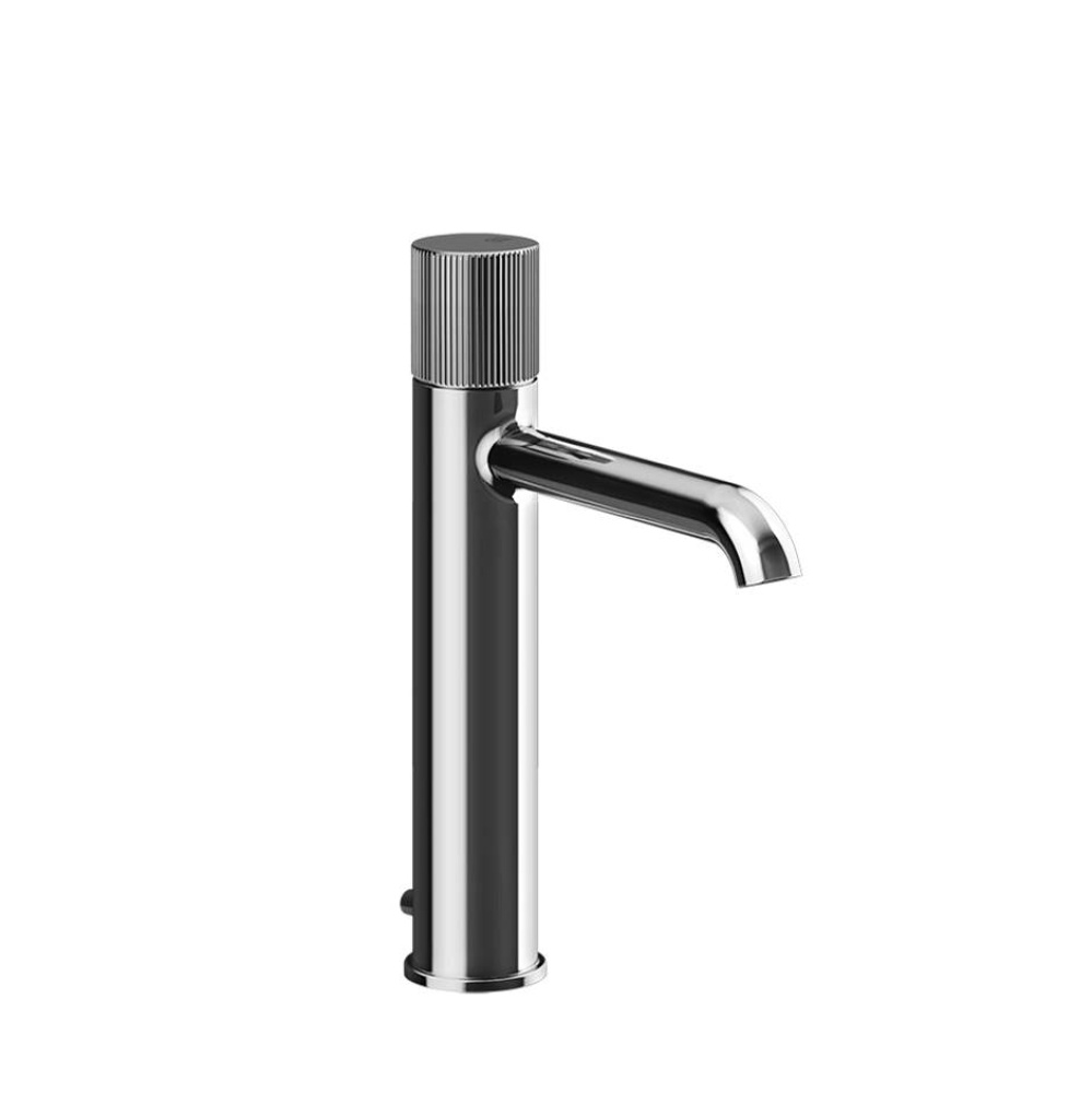 Medium single lever washbasin mixer with pop-up assembly. RIGATO