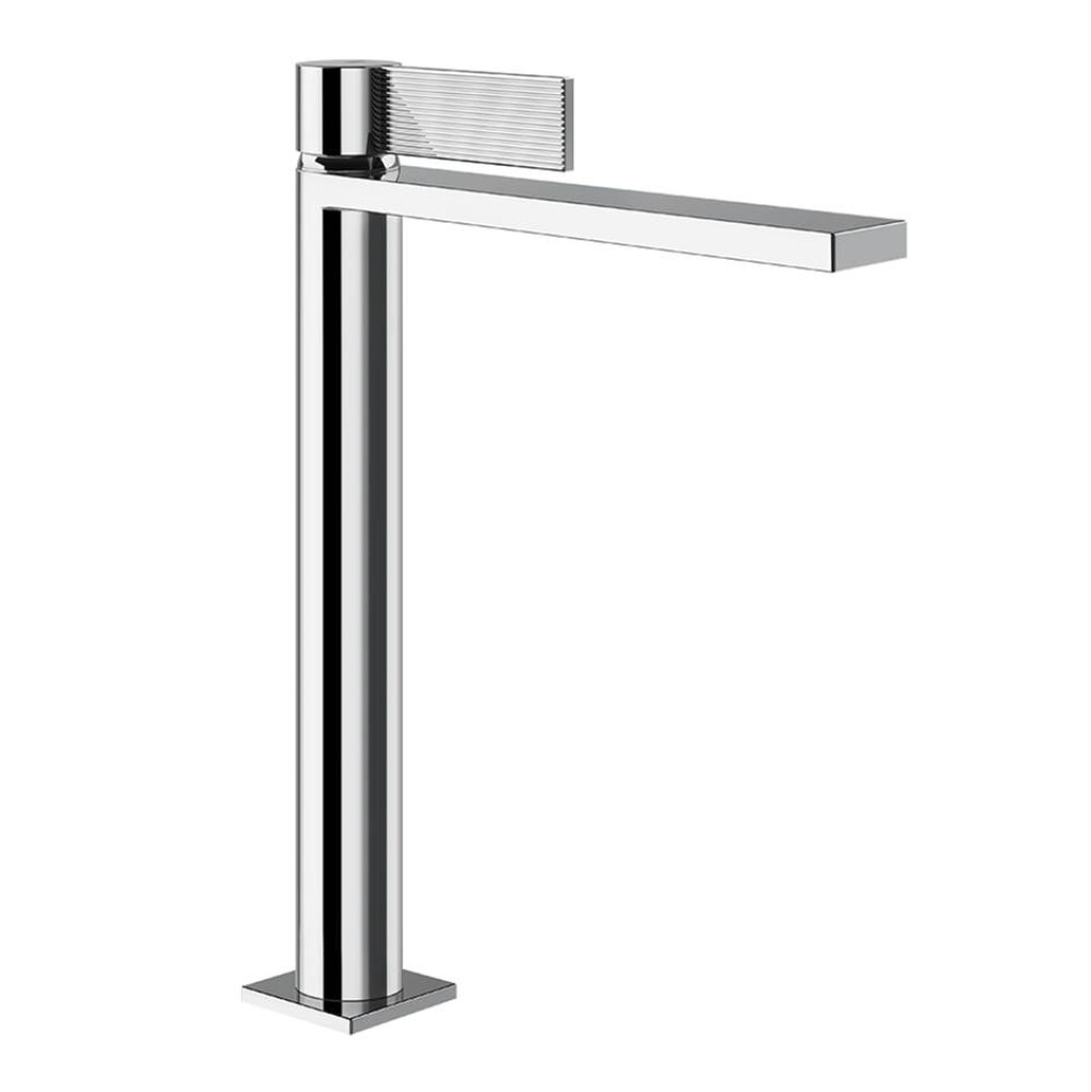 Tall single lever washbasin without Stop&Go assembly. RIGATO