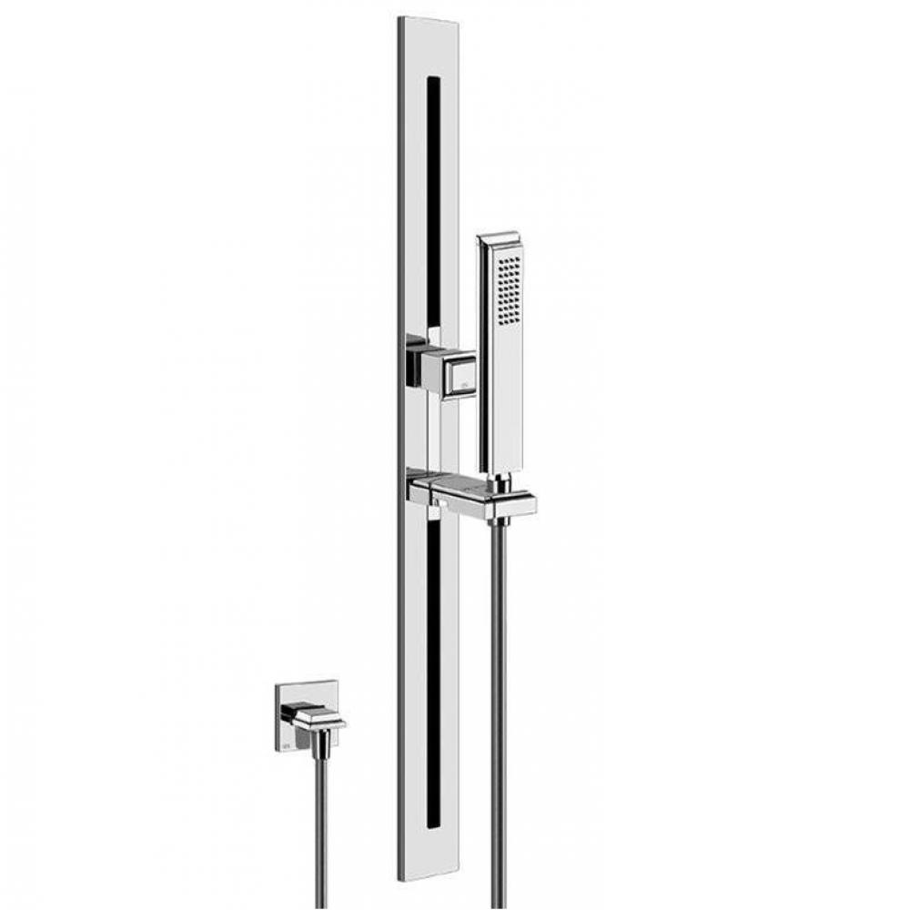 Handshower And Adjustable Sliding Rail Set, Adjustable Bar, Adjustable Hook, 59'' Flex H