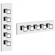 Gessi 48208-031 - Trim Parts Only External Parts For Thermostatic With 4 Volume Controls
