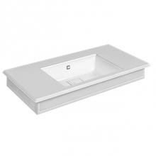 Gessi 48815-521 - Wall-Mounted Or Counter-Top Washbasin In Cristalplant® With Overflow
