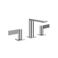 Gessi 73514#031 - Widespread washbasin mixer without pop-up assembly. RIGATO