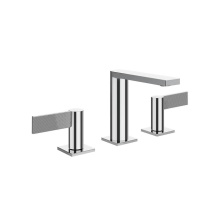 Gessi 73614#031 - Widespread washbasin mixer without pop-up assembly. DIAMANTATO