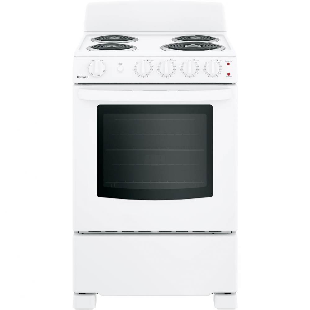Hotpoint 24'' Electric Free-Standing Front-Control Range