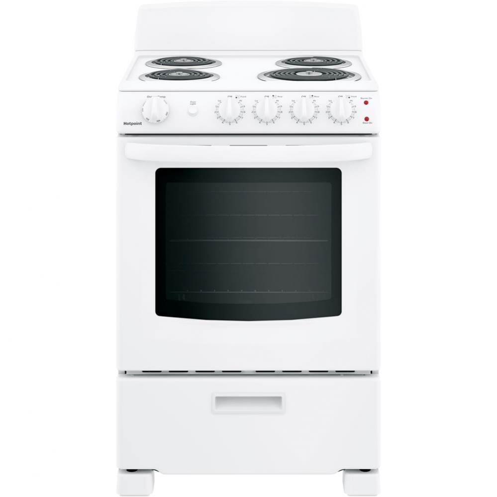 Hotpoint 24'' Free-Standing Front-Control Electric Range