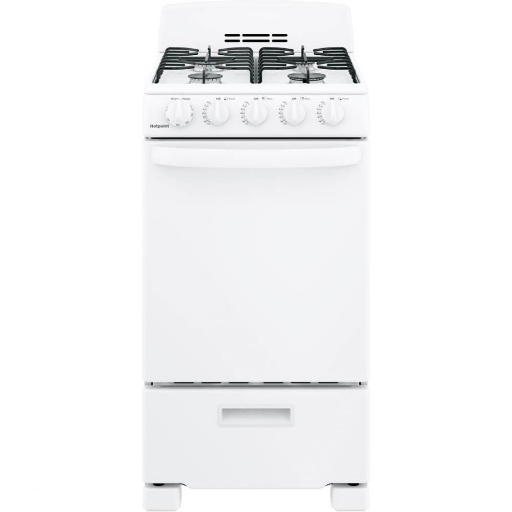 Hotpoint 20'' Front-Control Free-Standing Gas Range with Sealed Burners