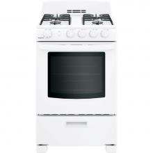 Hotpoint RGAS300DMWW - Hotpoint 24'' Front-Control Free-Standing Gas Range with Large Window