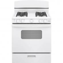 Hotpoint RGBS330DRWW - 30'' Free-Standing Front Control Gas Range