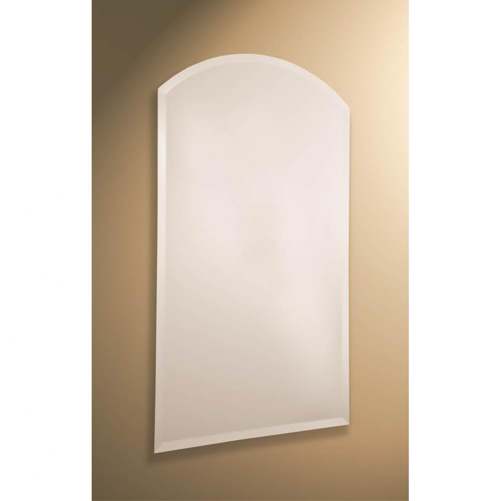 16'' x 30'' Decorative Frameless Arched Mirror with  Beveled Edge