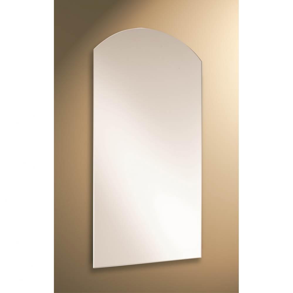 16'' x 30'' Decorative Frameless Arched Flat Mirror