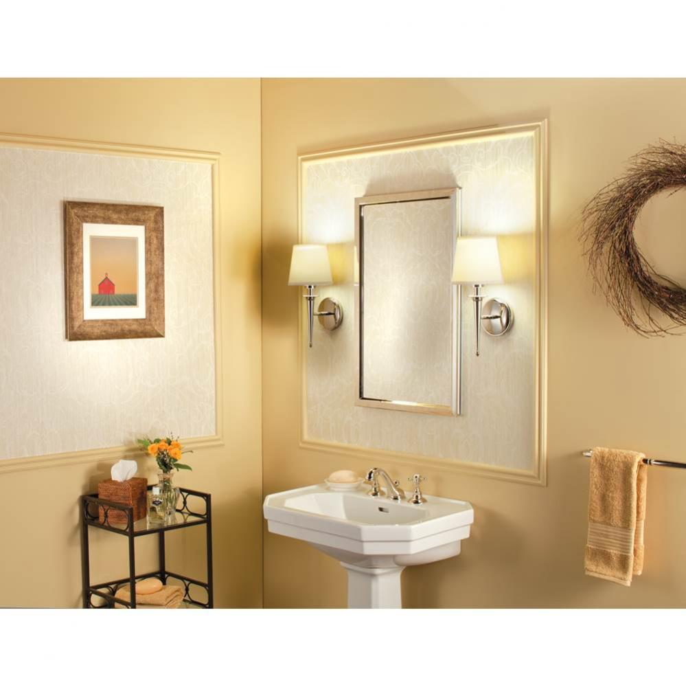 Trinity 24'' x 36'' Decorative Framed Mirror in Brushed Bronze