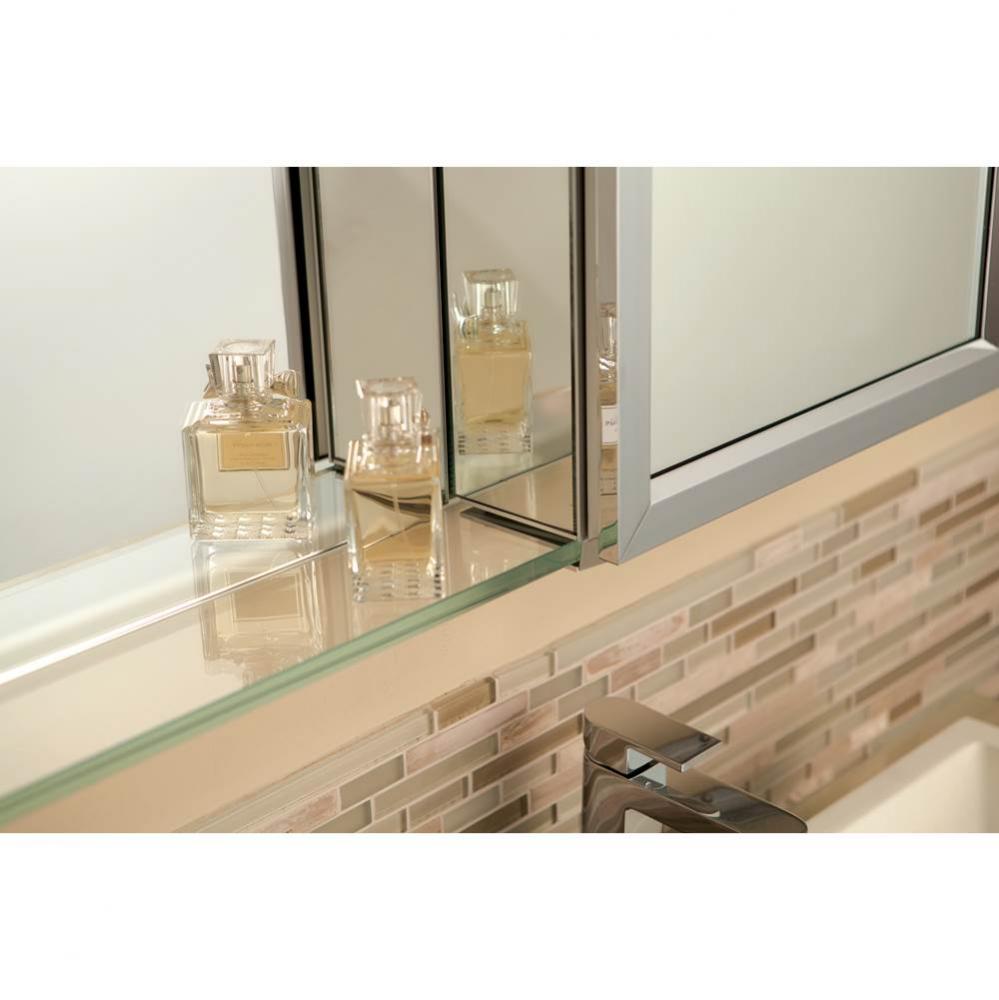 Center Mirror Glass Shelf 26'' W x 4'' Deep