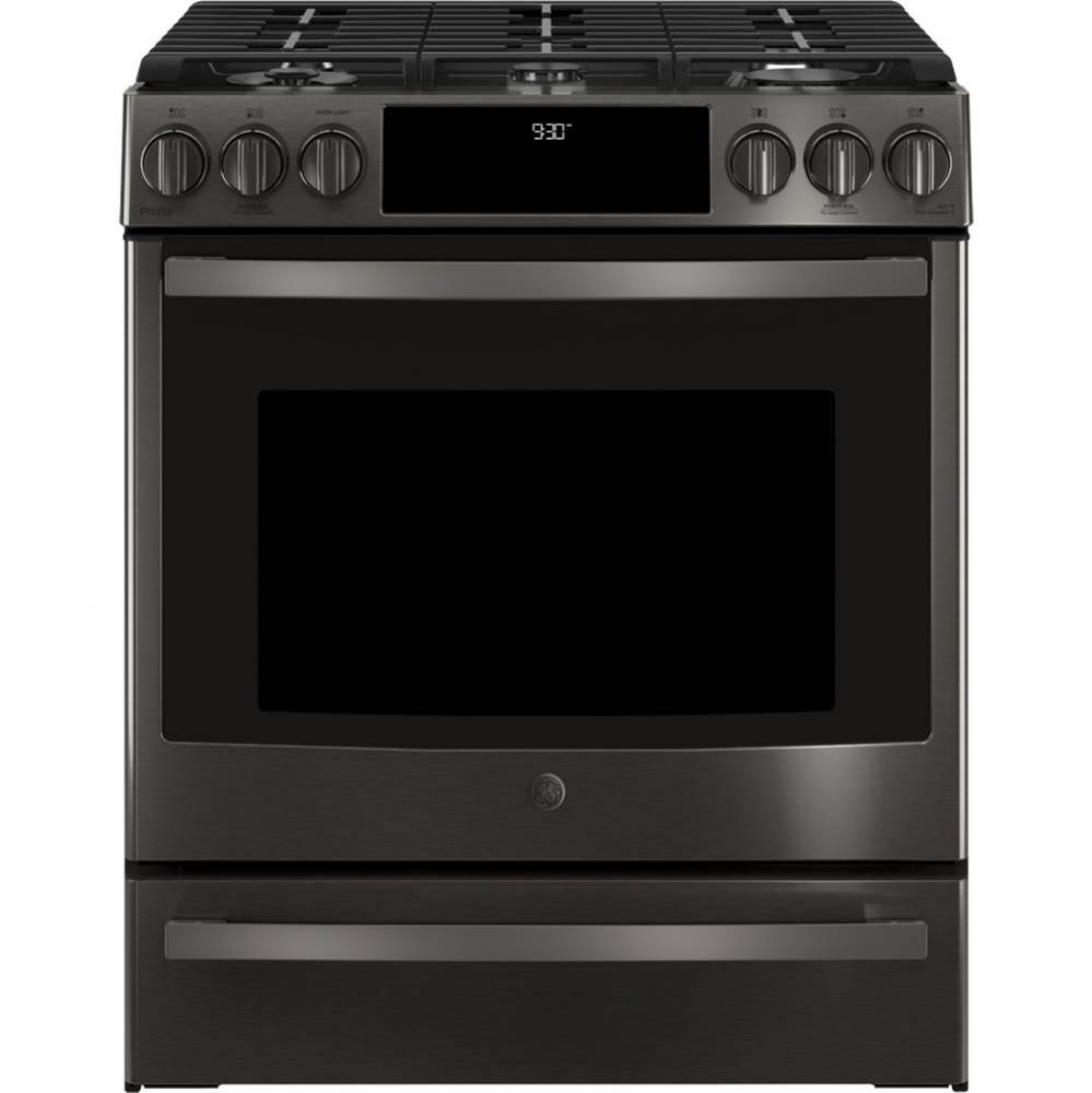 GE Profile 30'' Smart Slide-In Front-Control Gas Range