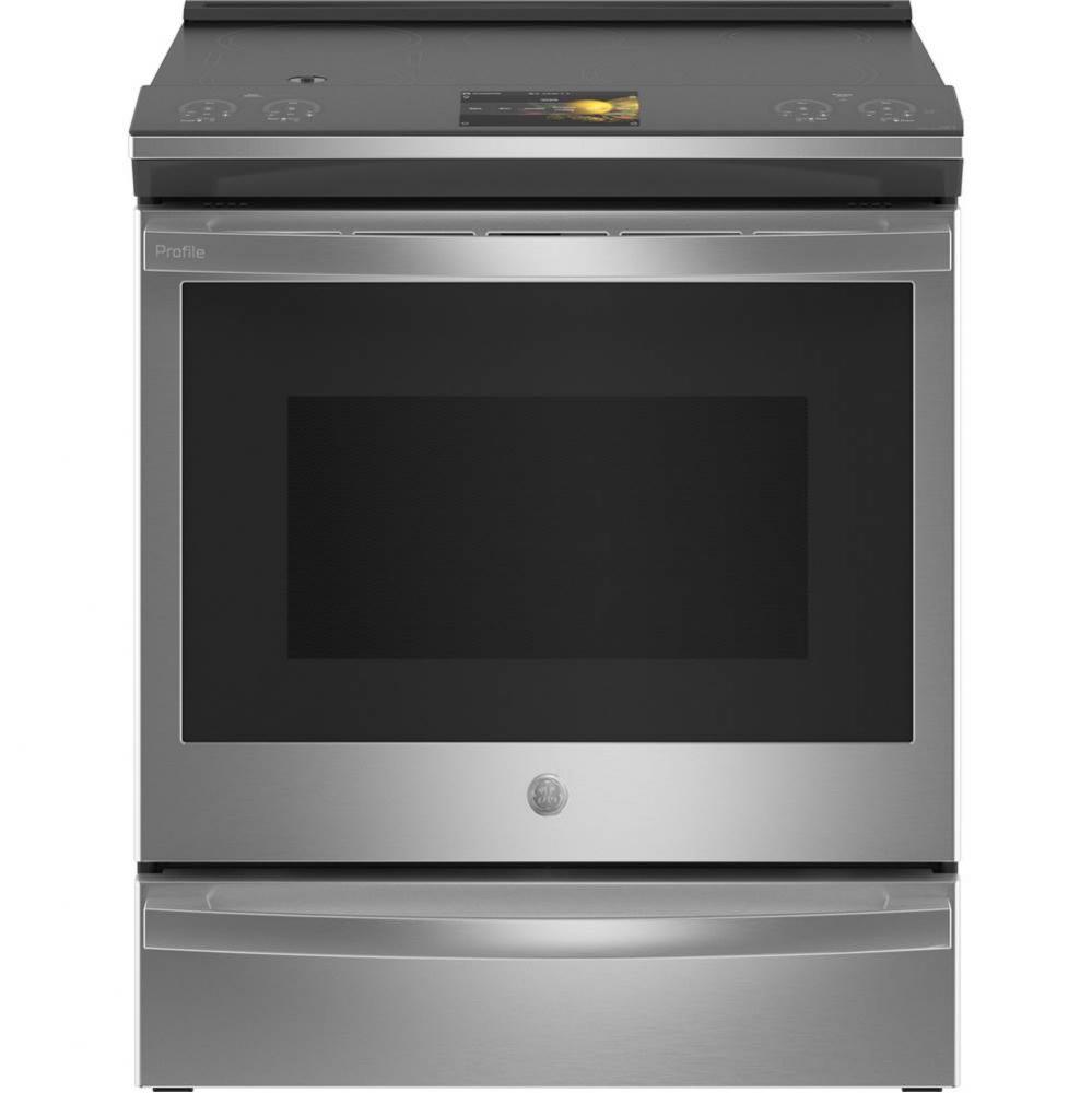 30'' Smart Slide-In Front-Control Induction Fingerprint Resistant Range With In Oven Cam