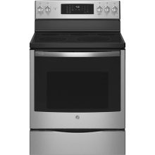 GE Profile Series PB900YVFS - GE Profile 30'' Smart  Free-Standing Electric Convection Fingerprint Resistant Range wit
