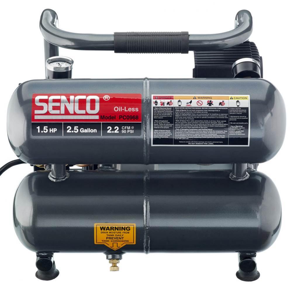 Senco Pc0968 1.5 Hp 2.5 Gal Hand Compr