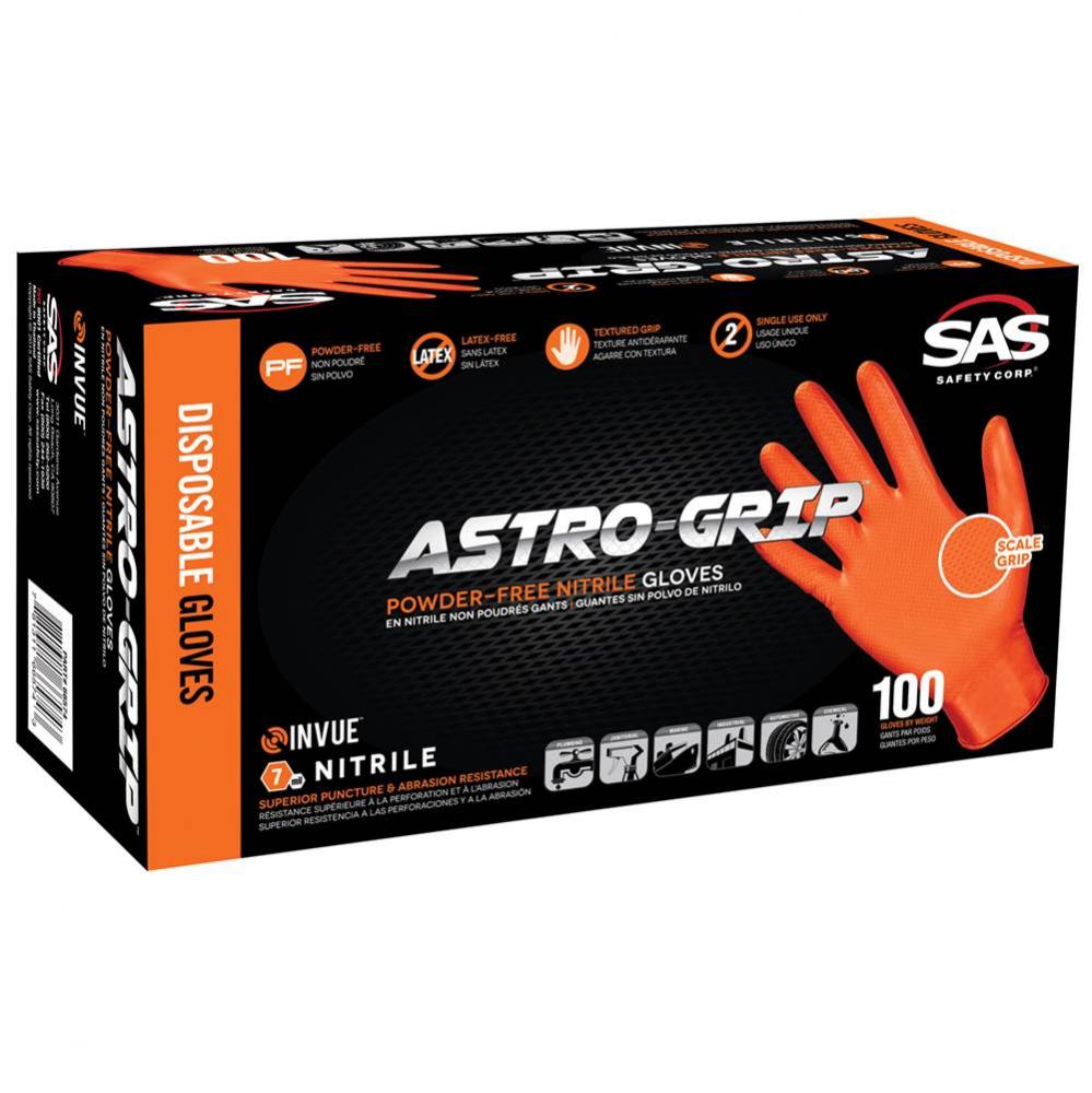 Astro-Grip Gloves Nitrile Orng 7 Mil Med
