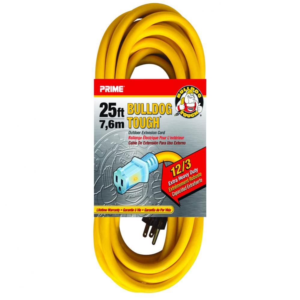 Extension Cord Hd Yellow 25Ft 12/3